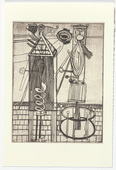 Louise Bourgeois. Plate 7 of 11, from the illustrated book, He Disappeared into Complete Silence, second edition. 1995-1999