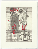 Louise Bourgeois. Plate 7 of 11, from the illustrated book, He Disappeared into Complete Silence, second edition. 1999-2003