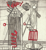 Louise Bourgeois. Plate 7 of 11, from the illustrated book, He Disappeared into Complete Silence, second edition. 1999-2003