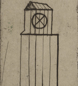Louise Bourgeois. Plate 1 of 9, from the illustrated book, He Disappeared into Complete Silence. 1946-1947