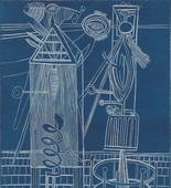 Louise Bourgeois. Plate 7 of 11, from the illustrated book, He Disappeared into Complete Silence, second edition. 1999