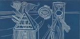 Louise Bourgeois. Plate 7 of 11, from the illustrated book, He Disappeared into Complete Silence, second edition. 1999