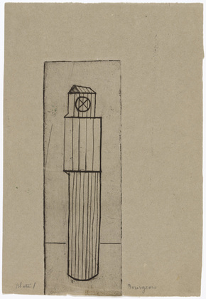 Louise Bourgeois. Plate 1 of 9, from the illustrated book, He Disappeared into Complete Silence. 1946-1947