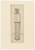 Louise Bourgeois. Plate 1 of 9, from the illustrated book, He Disappeared into Complete Silence. 1984-1993