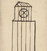Louise Bourgeois. Plate 1 of 9, from the illustrated book, He Disappeared into Complete Silence. 1984-1993