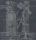 Louise Bourgeois. Plate 7 of 11, from the illustrated book, He Disappeared into Complete Silence, second edition. 1999
