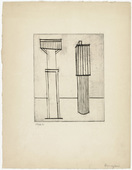 Louise Bourgeois. Plate 2 of 9, from the illustrated book, He Disappeared into Complete Silence. 1946-1947