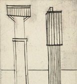 Louise Bourgeois. Plate 2 of 9, from the illustrated book, He Disappeared into Complete Silence. 1946-1947