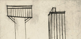 Louise Bourgeois. Plate 2 of 9, from the illustrated book, He Disappeared into Complete Silence. 1946-1947