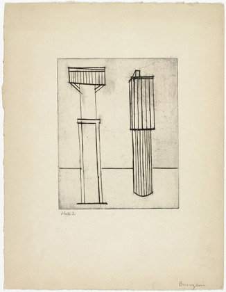 Louise Bourgeois. Plate 2 of 9, from the illustrated book, He Disappeared into Complete Silence. 1946-1947