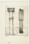 Louise Bourgeois. Plate 2 of 9, from the illustrated book, He Disappeared into Complete Silence. 1946-1947