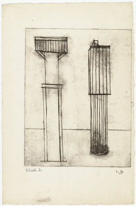 Louise Bourgeois. Plate 2 of 9, from the illustrated book, He Disappeared into Complete Silence. 1946-1947