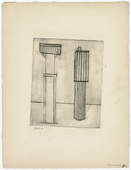 Louise Bourgeois. Plate 2 of 9, from the illustrated book, He Disappeared into Complete Silence. 1946-1947