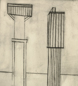 Louise Bourgeois. Plate 2 of 9, from the illustrated book, He Disappeared into Complete Silence. 1946-1947