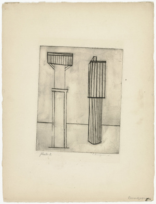 Louise Bourgeois. Plate 2 of 9, from the illustrated book, He Disappeared into Complete Silence. 1946-1947