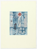 Louise Bourgeois. Plate 7 of 11, from the illustrated book, He Disappeared into Complete Silence, second edition. 1995-1999