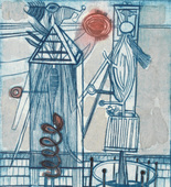 Louise Bourgeois. Plate 7 of 11, from the illustrated book, He Disappeared into Complete Silence, second edition. 1995-1999