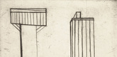 Louise Bourgeois. Plate 2 of 9, from the illustrated book, He Disappeared into Complete Silence. 1946-1947