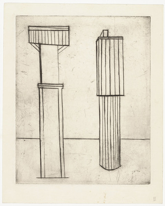 Louise Bourgeois. Plate 2 of 9, from the illustrated book, He Disappeared into Complete Silence. 1946-1947