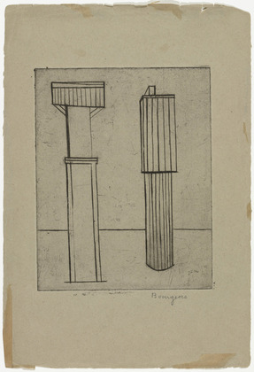 Louise Bourgeois. Plate 2 of 9, from the illustrated book, He Disappeared into Complete Silence. 1946-1947