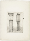 Louise Bourgeois. Plate 2 of 9, from the illustrated book, He Disappeared into Complete Silence. 1946-1947