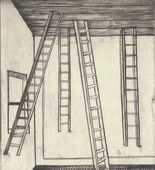Louise Bourgeois. Plate 8 of 11, from the illustrated book, He Disappeared into Complete Silence, second edition. 1995
