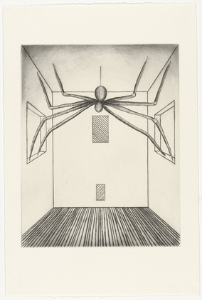 Louise Bourgeois. Spider, plate 11 of 11, from the illustrated book, He Disappeared into Complete Silence, second edition. 2001-2002