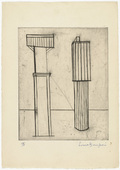 Louise Bourgeois. Plate 2 of 9, from the illustrated book, He Disappeared into Complete Silence. 1946-1947