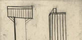 Louise Bourgeois. Plate 2 of 9, from the illustrated book, He Disappeared into Complete Silence. 1946-1947