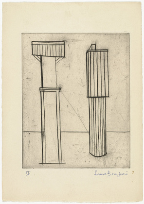 Louise Bourgeois. Plate 2 of 9, from the illustrated book, He Disappeared into Complete Silence. 1946-1947