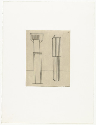 Louise Bourgeois. Plate 2 of 11, from the illustrated book, He Disappeared into Complete Silence, second edition. 1990; reprinted 1993