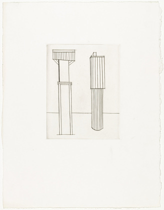 Louise Bourgeois. Plate 2 of 11, from the illustrated book, He Disappeared into Complete Silence, second edition. 1990; reprinted 1993