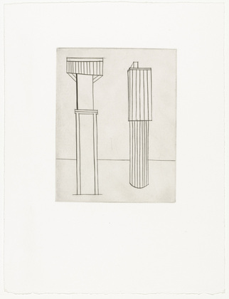 Louise Bourgeois. Plate 2 of 11, from the illustrated book, He Disappeared into Complete Silence, second edition. 1990; reprinted 1993