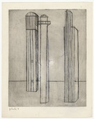 Louise Bourgeois. Plate 3 of 9, from the illustrated book, He Disappeared into Complete Silence. 1946-1947
