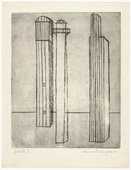 Louise Bourgeois. Plate 3 of 9, from the illustrated book, He Disappeared into Complete Silence. 1946-1947
