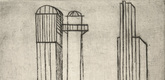 Louise Bourgeois. Plate 3 of 9, from the illustrated book, He Disappeared into Complete Silence. 1946-1947