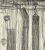 Louise Bourgeois. Plate 9 of 9, from the illustrated book, He Disappeared into Complete Silence, second edition. 1995