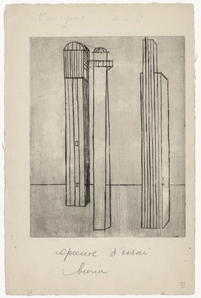 Louise Bourgeois. Plate 3 of 9, from the illustrated book, He Disappeared into Complete Silence. 1946-1947