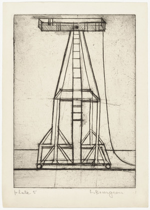 Louise Bourgeois. Plate 5 of 9, from the illustrated book, He Disappeared into Complete Silence. 1946-1947