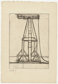 Louise Bourgeois. Plate 5 of 9, from the illustrated book, He Disappeared into Complete Silence. 1946-1947