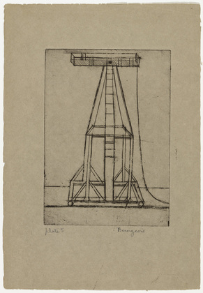 Louise Bourgeois. Plate 5 of 9, from the illustrated book, He Disappeared into Complete Silence. 1946-1947