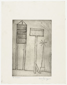 Louise Bourgeois. Plate 6 of 9, from the illustrated book, He Disappeared into Complete Silence. 1946-1947