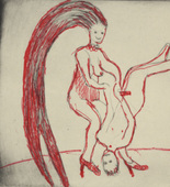 Louise Bourgeois. Untitled, plate 3 of 5, from the illustrated book, The Laws of Nature. 2000-2001