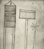 Louise Bourgeois. Plate 6 of 9, from the illustrated book, He Disappeared into Complete Silence. 1946-1947