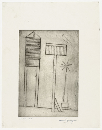 Louise Bourgeois. Plate 6 of 9, from the illustrated book, He Disappeared into Complete Silence. 1946-1947