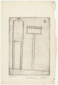 Louise Bourgeois. Plate 6 of 9, from the illustrated book, He Disappeared into Complete Silence. 1946-1947
