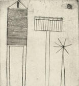 Louise Bourgeois. Plate 6 of 9, from the illustrated book, He Disappeared into Complete Silence. 1946-1947