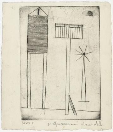 Louise Bourgeois. Plate 6 of 9, from the illustrated book, He Disappeared into Complete Silence. 1946-1947