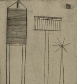 Louise Bourgeois. Plate 6 of 9, from the illustrated book, He Disappeared into Complete Silence. 1946-1947
