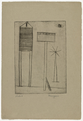 Louise Bourgeois. Plate 6 of 9, from the illustrated book, He Disappeared into Complete Silence. 1946-1947
